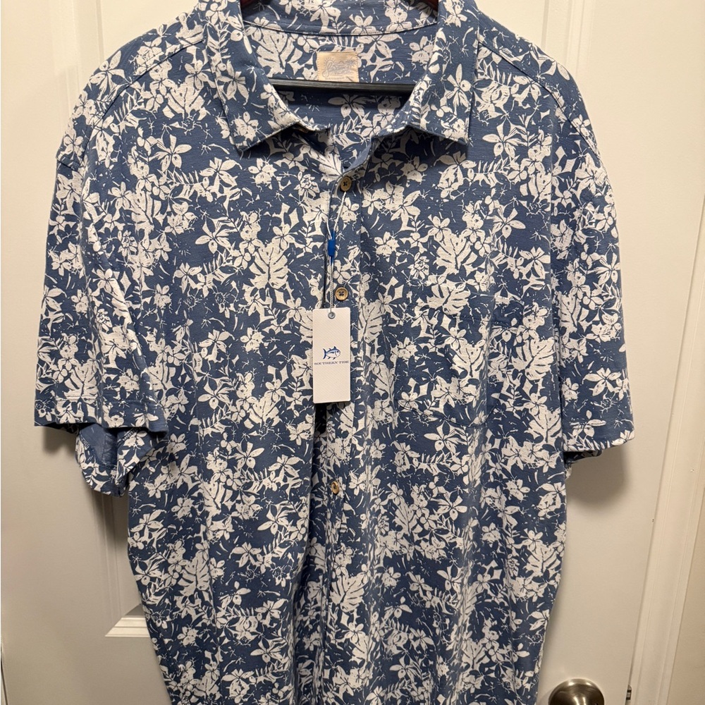 Southern Tide Blue Floral Men's Shirt